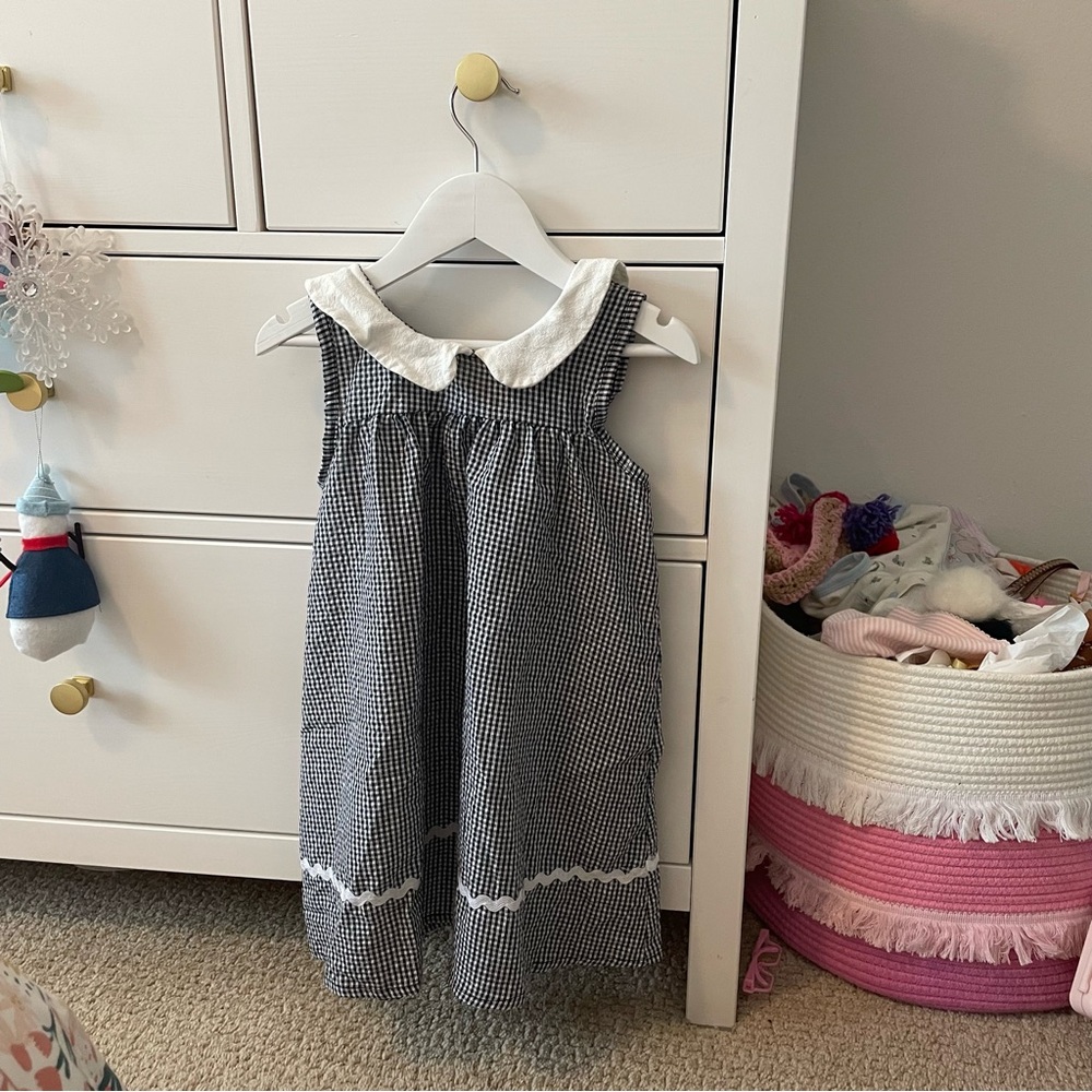 Sunshine Smocks Gingham Dress with Collar Size 3T